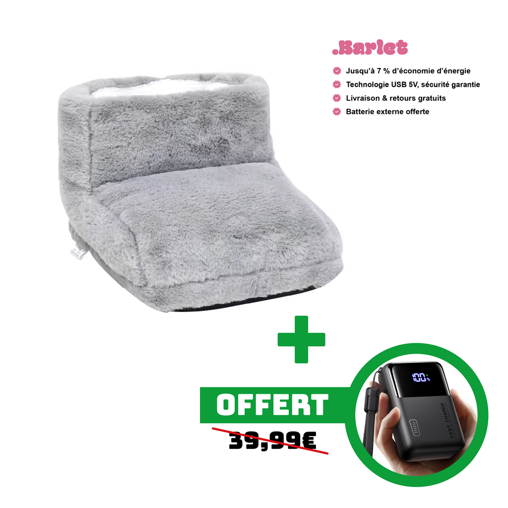 FootWarmer™ – Chaussons Chauffants Portables USB